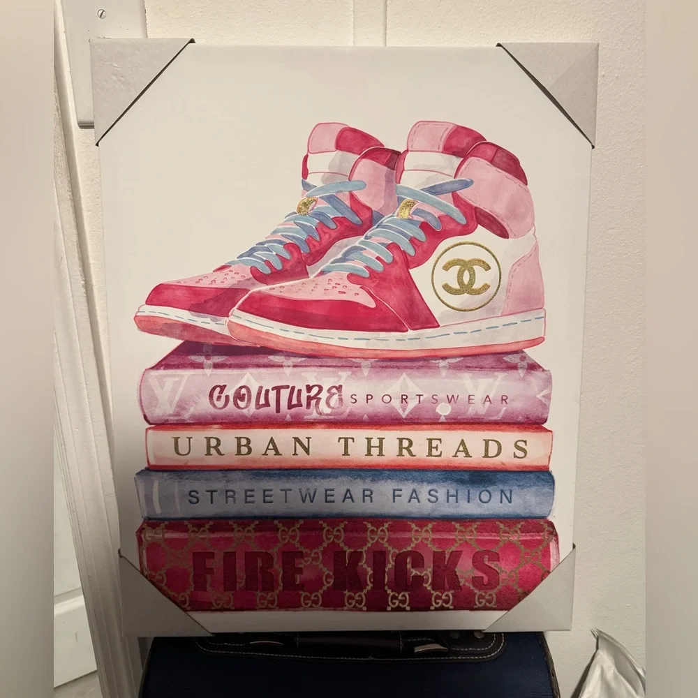 Inspiration Design Stylish‎ Pink High-Top Sneakers 20x16